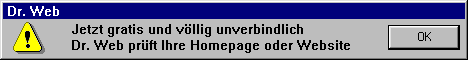 Dr. Web berprft Ihre Homepage oder Website